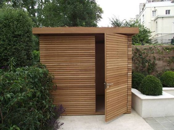 Landscaping And Outdoor Building , Outdoor Garden Shed : Wooden Modern Garden Shed