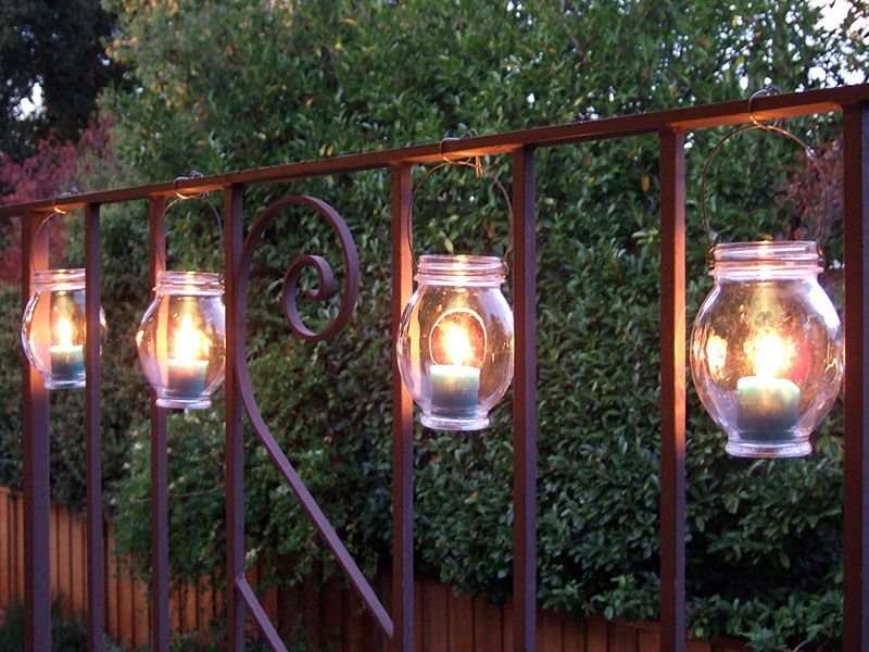 DIY outdoor lighting jars
