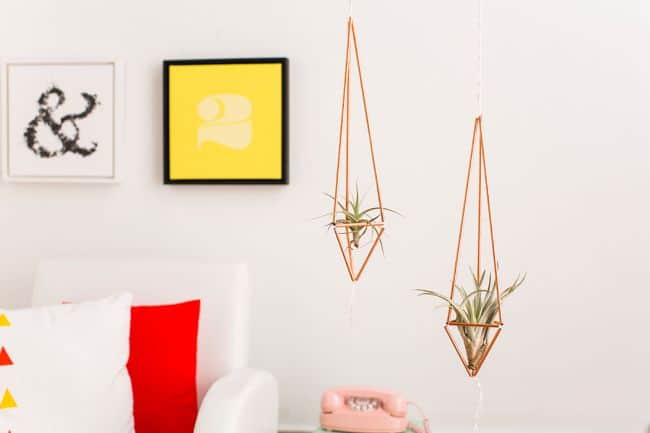Cute-DIY-Copper-Hangers-With-Air-Plants