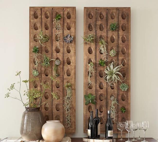 Wooden Rack Holder For Air Plant Display