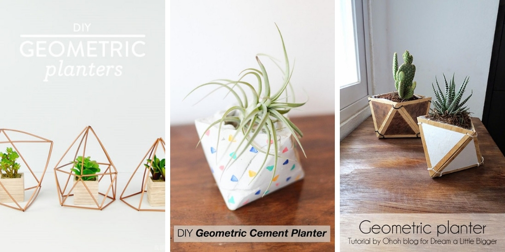 14 showy DIY Geometric Planters that will amaze you