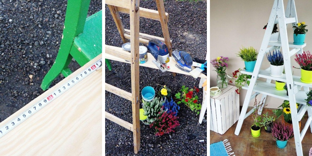 How to make a decorative and functional DIY ladder shelf