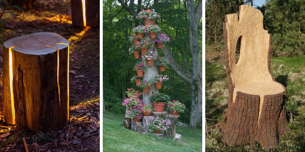 22 Creative Tree Stump Decorations That Will Blow Your Mind