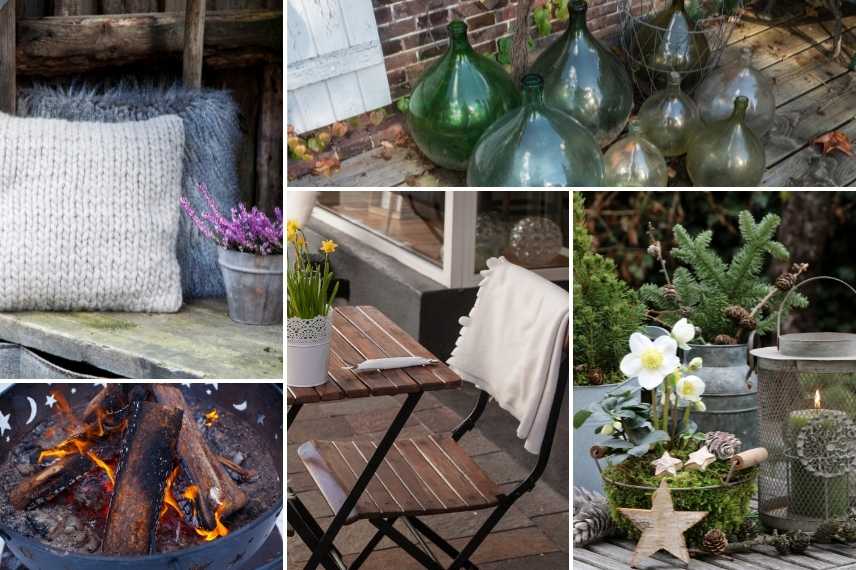 Cozy And Beautiful Winter Terrace Decor Ideas