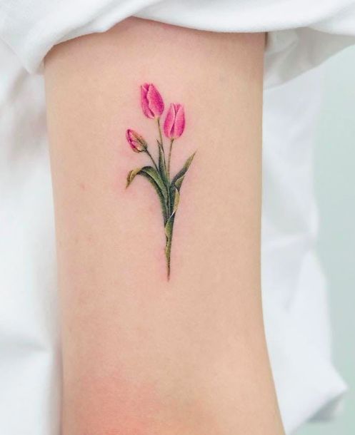 A delicate flower tattoo
