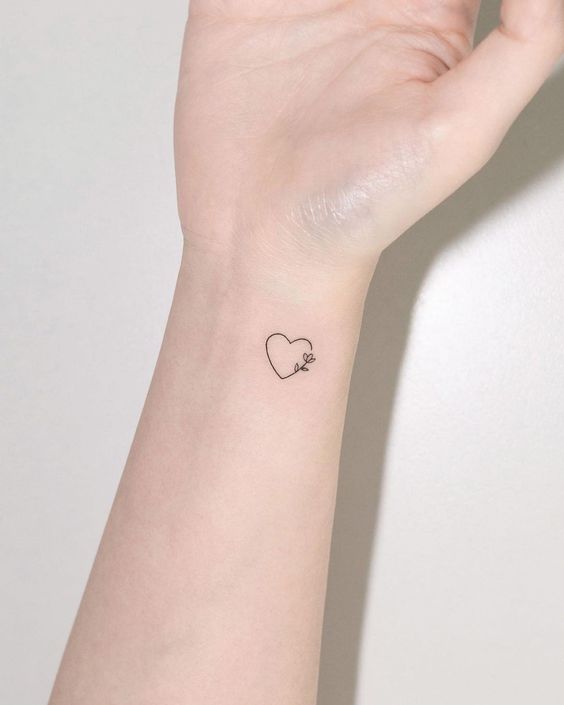 A small heart tattoo