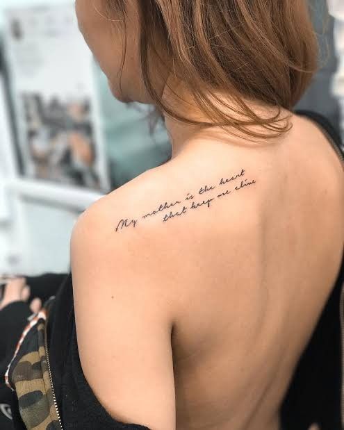 A small quote tattoo