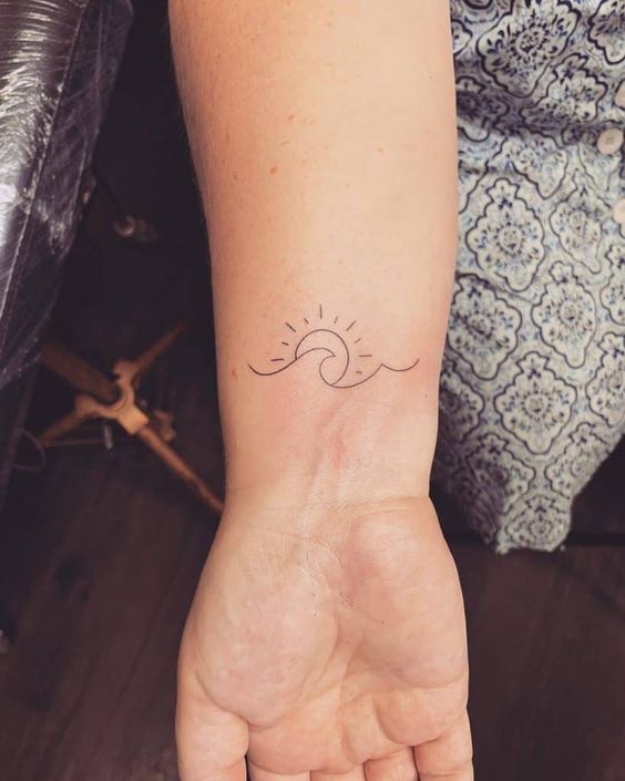 A small wave tattoo