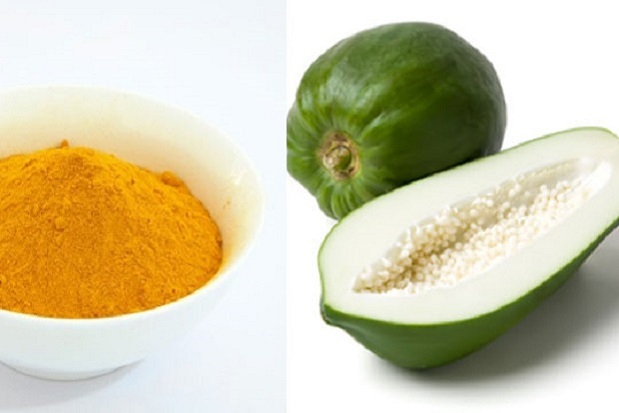 Raw Papaya and Turmeric Paste